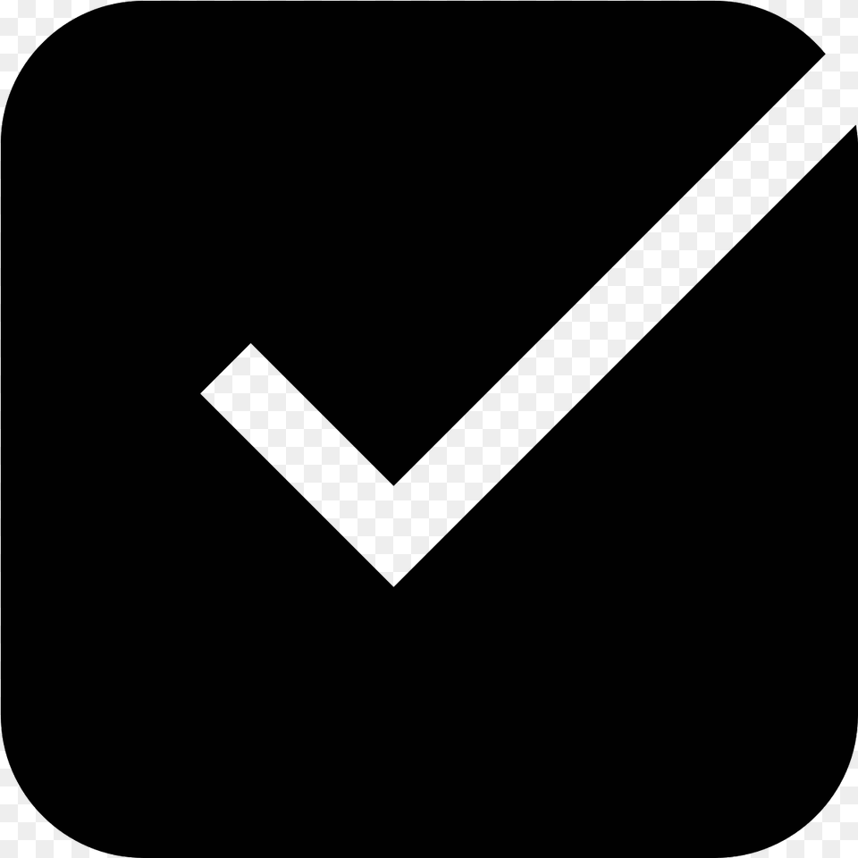 Checked Checkbox 2 Icon Sign, Gray Free Transparent Png