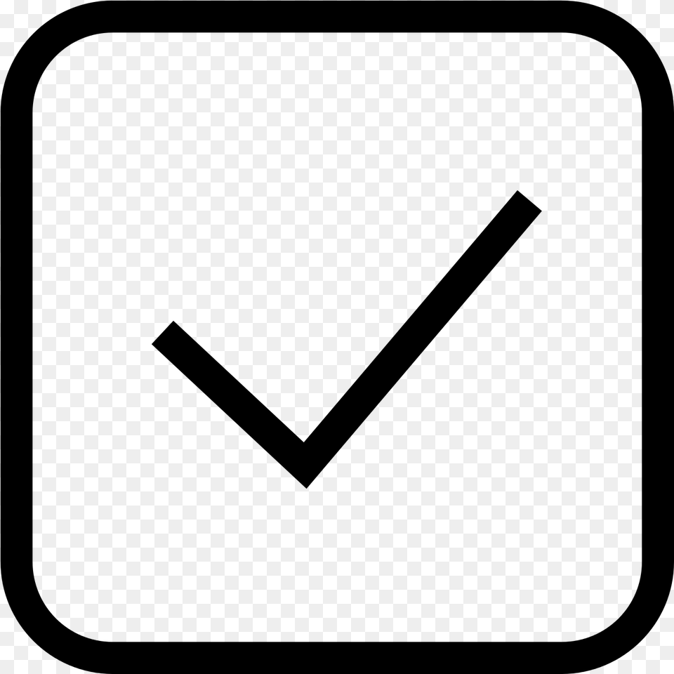 Checked Checkbox Icon, Gray Free Png Download