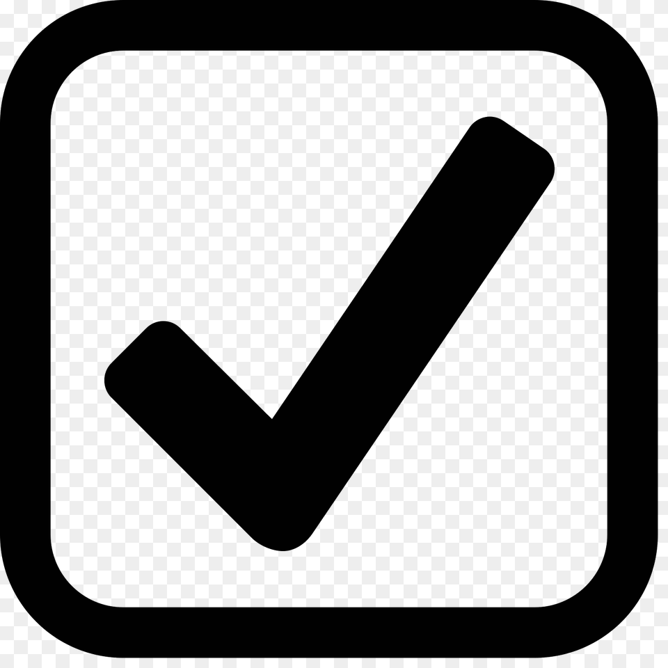 Checked Checkbox Icon, Gray Png Image
