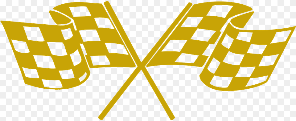 Checker Flags Racing Flags Flag Golden Racing Chequered Flag, Emblem, Symbol, Text Png Image