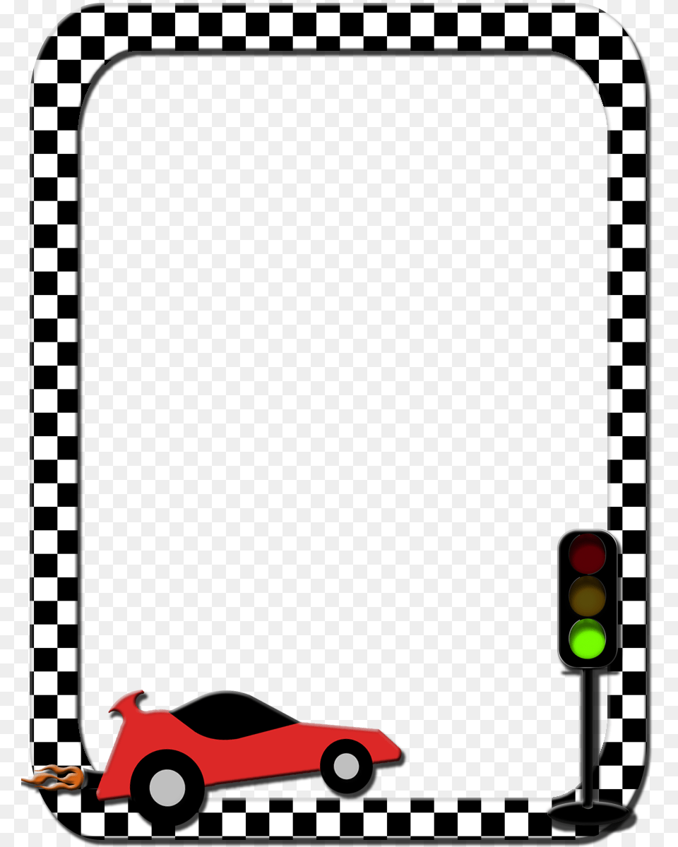 Checkered Border Clipart Check Clip Art, Light, Traffic Light, Car, Machine Free Png
