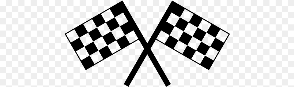 Checkered Flag Banner Checkered Flags And Trophy, Gray Free Transparent Png
