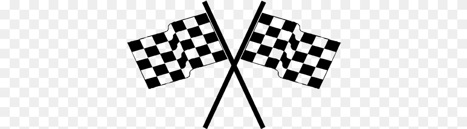 Checkered Flag Crossed Checkered Flags, Gray Png Image