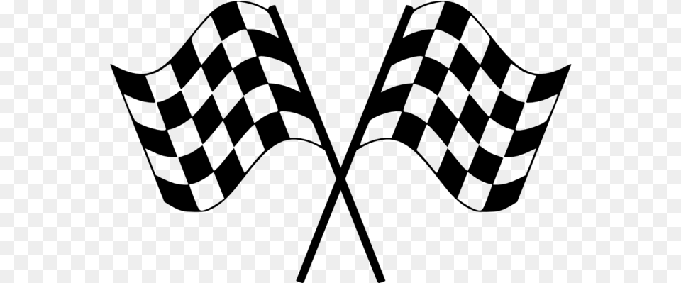 Checkered Flag Wide Race Finish Line Clipart, Gray Free Png Download
