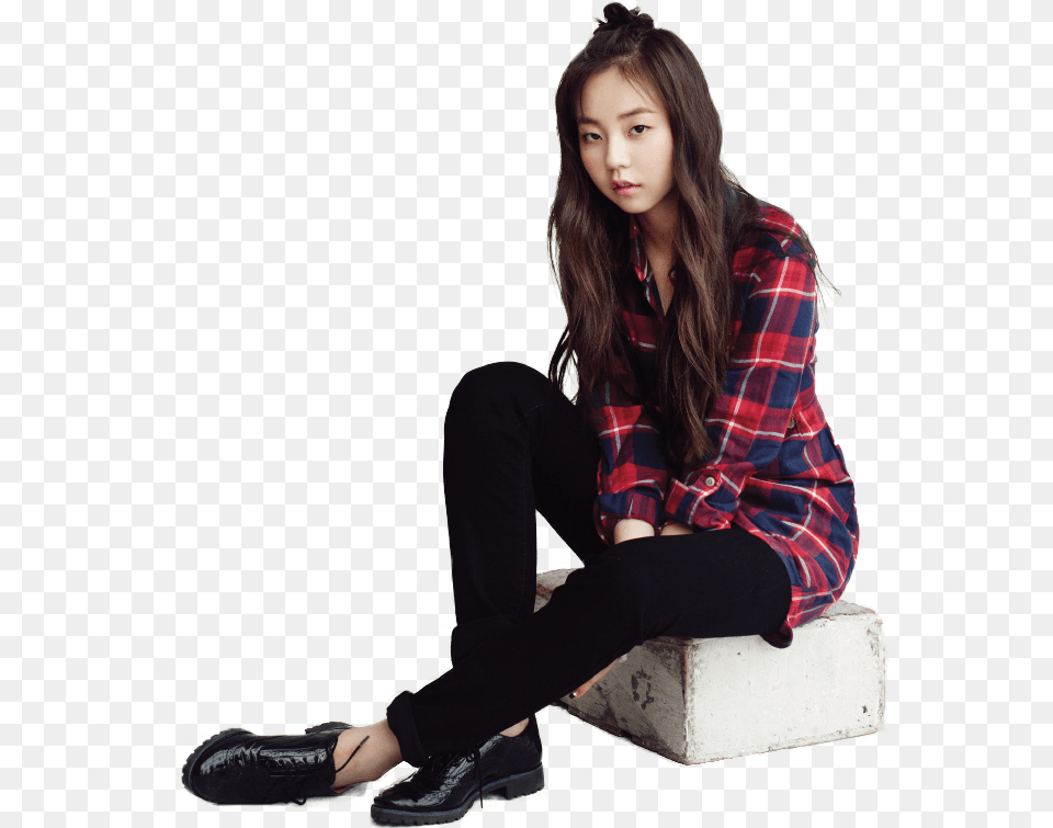 Checkered Polo For Girls Outfit, Teen, Girl, Shoe, Footwear Png Image