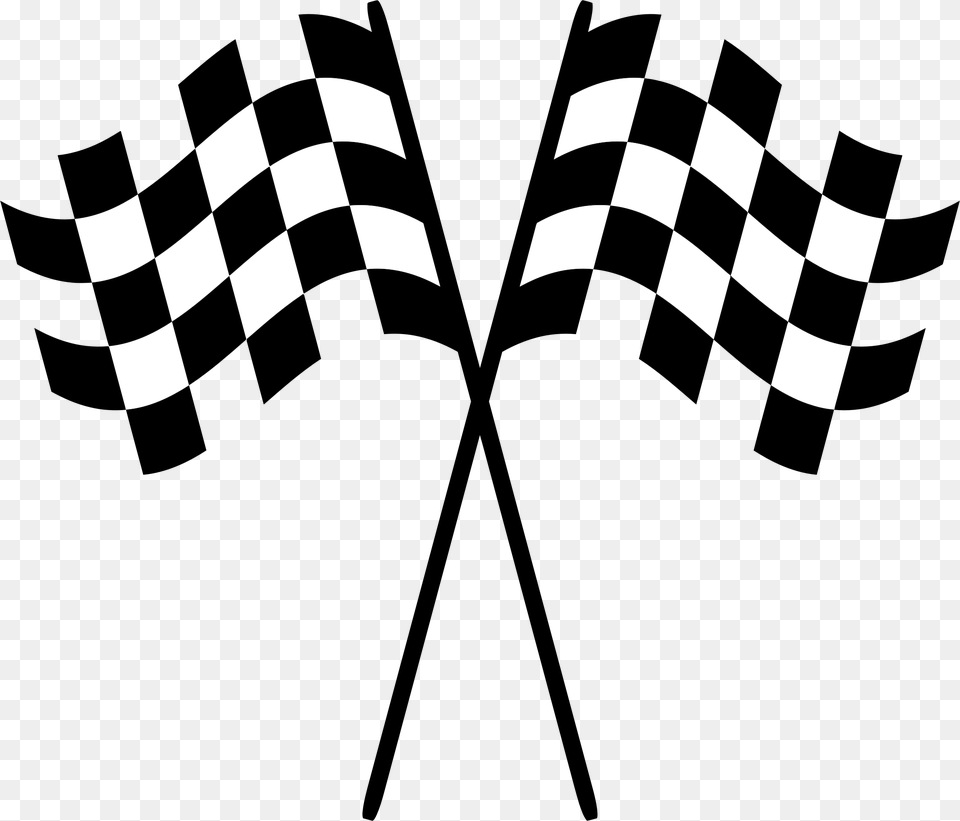 Checkered Racing Flags Icons, Logo, Stencil Free Png