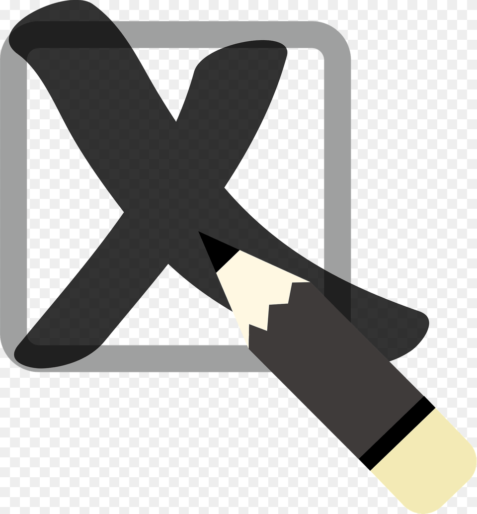 Checking A Box With An X Clipart, Brush, Device, Tool, Accessories Free Png