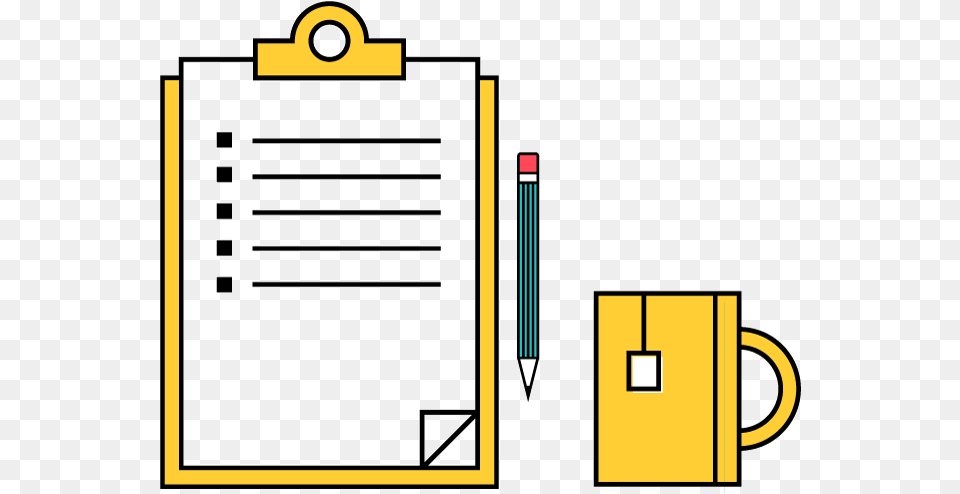 Checklist And Pencil Icon Symbolic Of Process Of Determining Diagram, Page, Text Png
