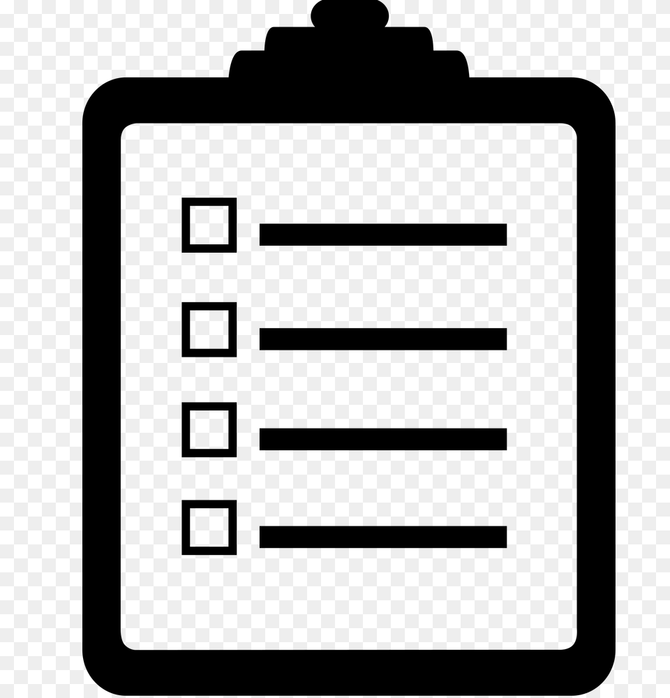 Checklist Noun Project, Gray Free Png Download