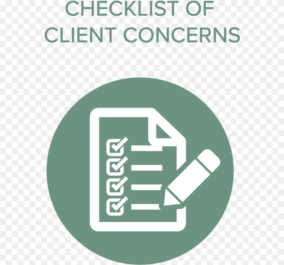 Checklist Of Clients Concerns Transparent Background Concern Icon, Disk, Advertisement, Poster Free Png