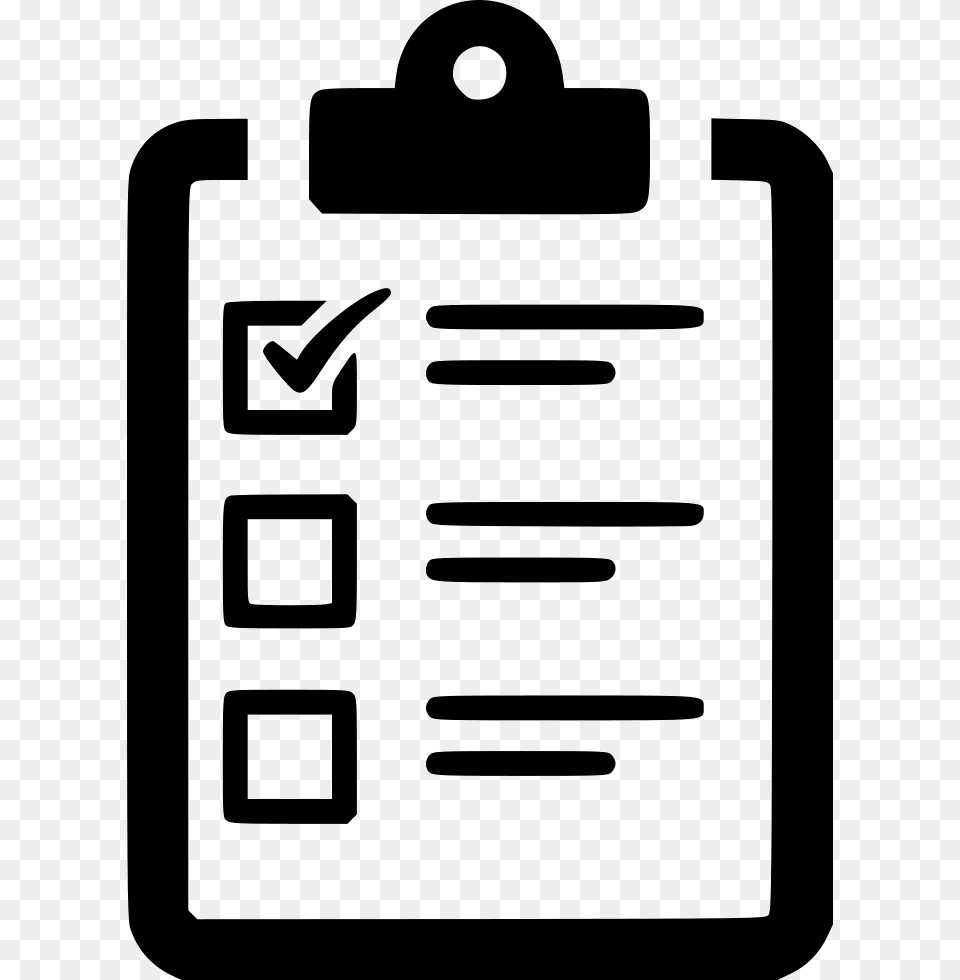 Checklist Poll Task To Do List Clipboard Icon Text, Stencil Free Png