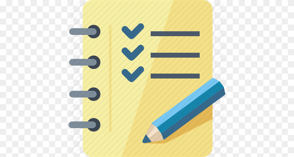 Checklist Tasks Completed To Do List Icon, Page, Text, Pencil Free Png