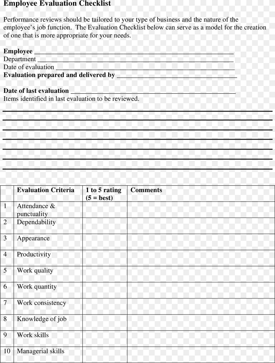 Checklist Template Form, Gray Png Image