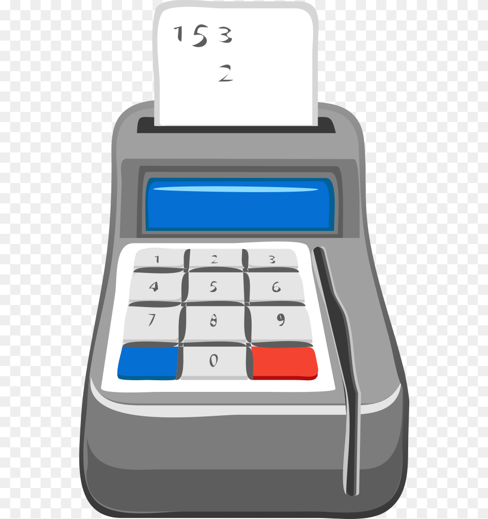 Checkout Calculator Cash Machines Keyboard Keys Receipt Clipart, Electronics Free Transparent Png