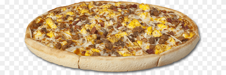 Cheddar Cheese Sauce Scrambled Eggs Sausage Canadian One Pizza, Food Png Image