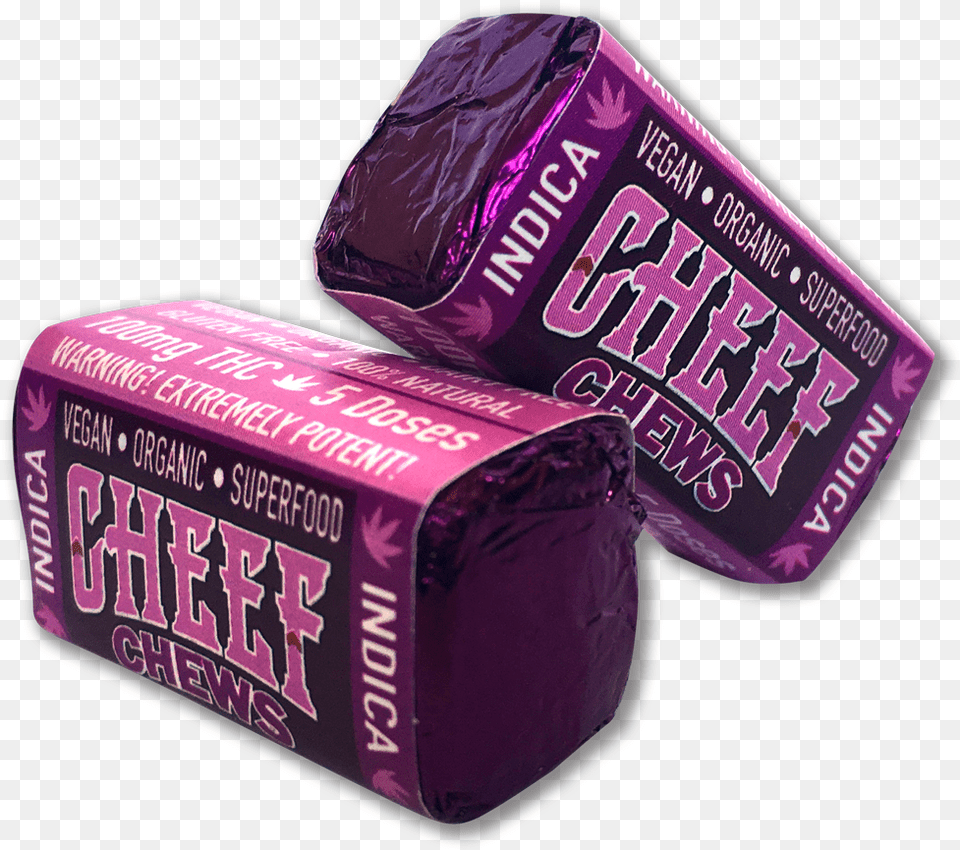 Cheef Chews Indica 100mg Chocolate, Food, Sweets, Gum Png