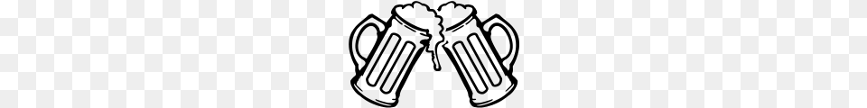 Cheer Beer Mugs Toast Clink, Gray Png