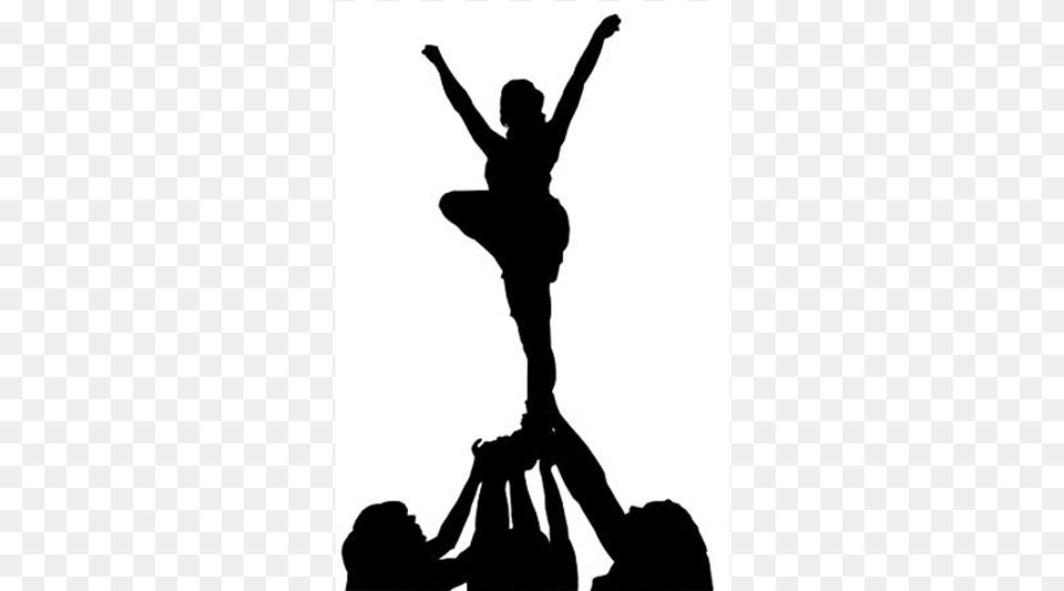 Cheer Life Cheerleader Flyer Clipart, Silhouette, Dancing, Leisure Activities, Person Free Png Download