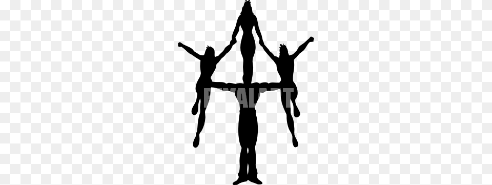 Cheer Logo Cheer, Silhouette, Person, People, Cross Png Image