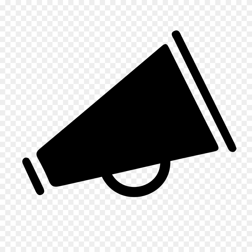 Cheer Megaphone Clipart, Gray Png