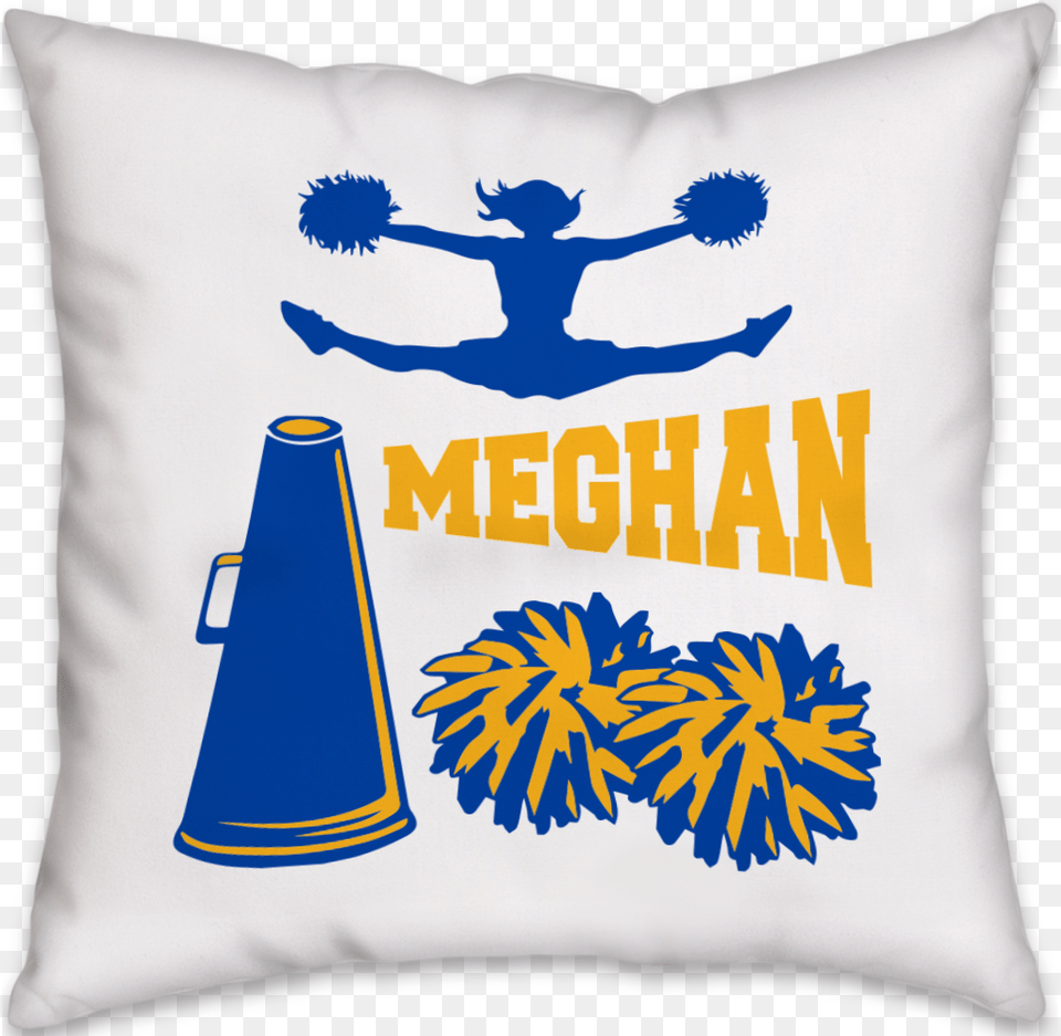Cheer Pillow Cheerleader Heartbeat Svg, Cushion, Home Decor, Baby, Person Free Png Download