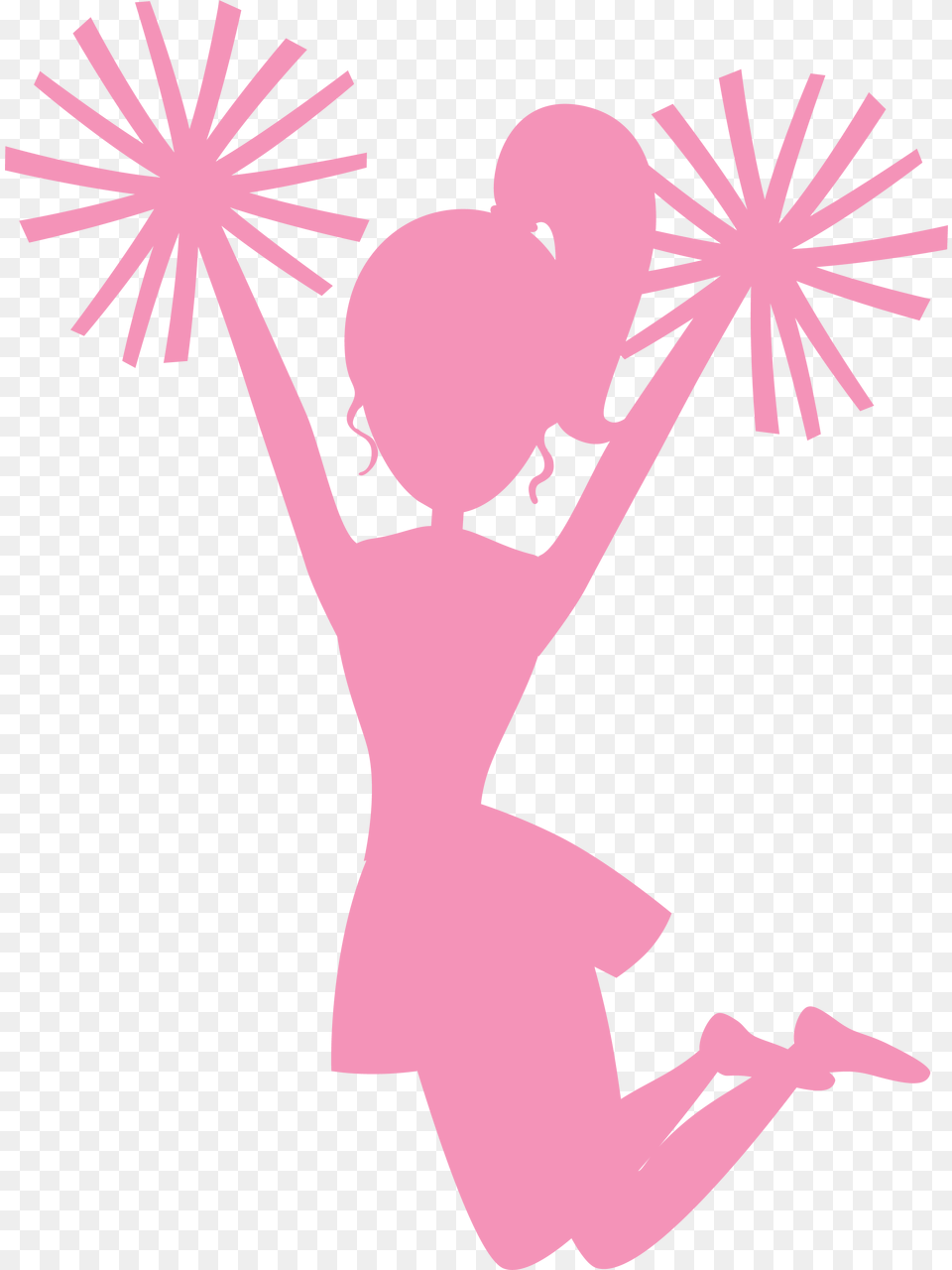 Cheer Silhouette Pink Cheerleader Cartoon Dancing, Leisure Activities, Person Free Transparent Png