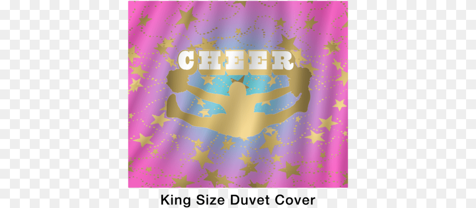 Cheer Silhouette With Stars In Gold And Magenta To Graphic Design, Purple, Advertisement, Poster Free Png Download