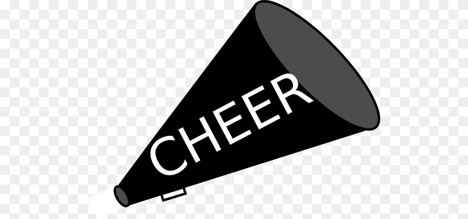 Cheer Sillohette Clip Art Black And White Megaphone Black, Cone, Dynamite, Weapon Free Png Download