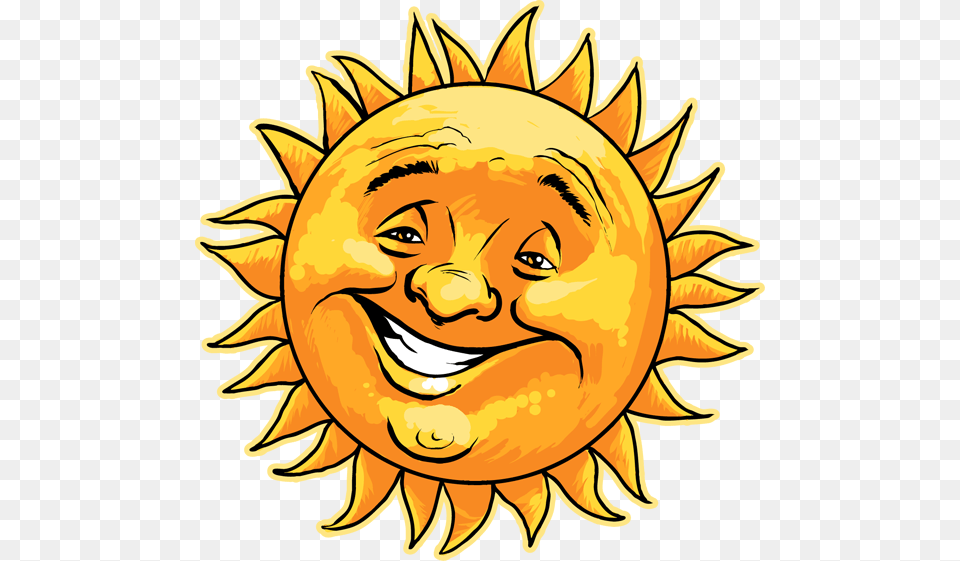 Cheerful Smiling Sun Sunshine Man Face Yellow Ball Round, Nature, Sky, Outdoors, Baby Free Transparent Png