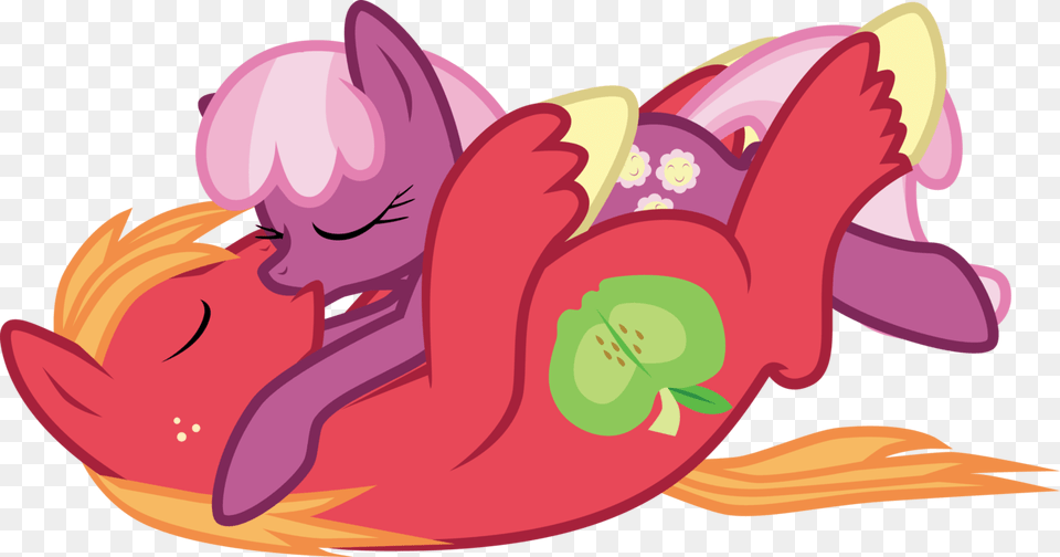 Cheerilee Cheerimac Earth Pony Kissing Male Pony Mlp Big Macintosh X Cheerilee, Graphics, Art, Plant, Flower Free Png Download