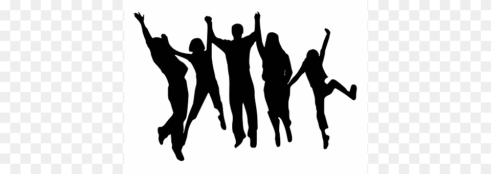 Cheering Silhouette, Person, People, Adult Png Image