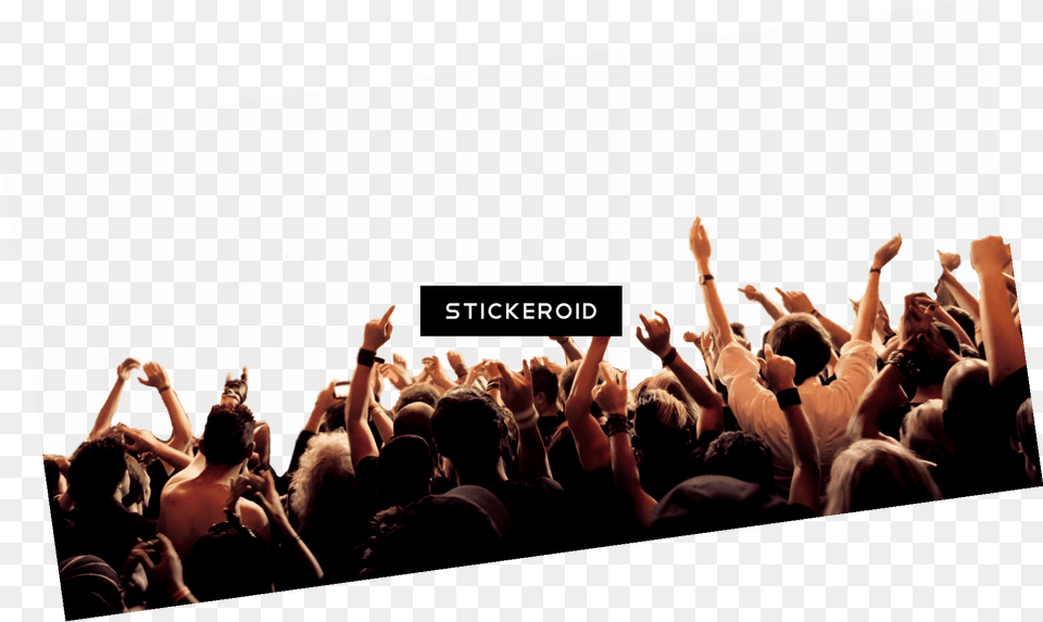 Cheering Crowd, Person, Concert, Adult, Man Png Image