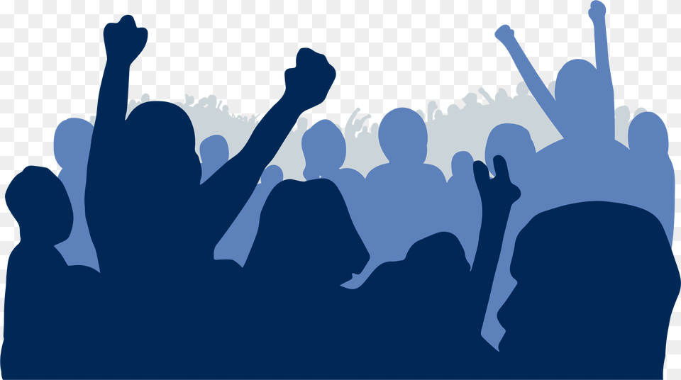 Cheering People Cheering Silhouette Concert, Crowd, Person, Audience Free Transparent Png