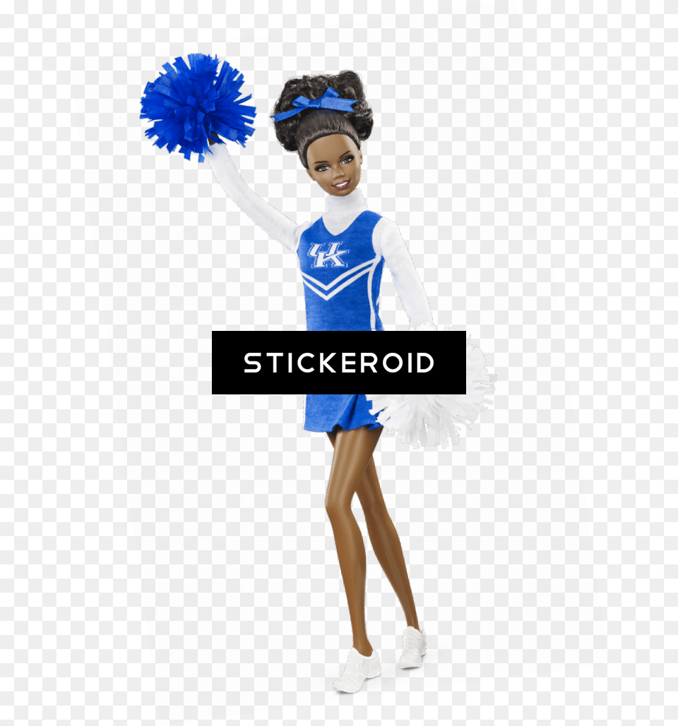 Cheerleader Barbie Barbie University Of Kentucky Doll African American, Toy, Face, Person, Head Free Png