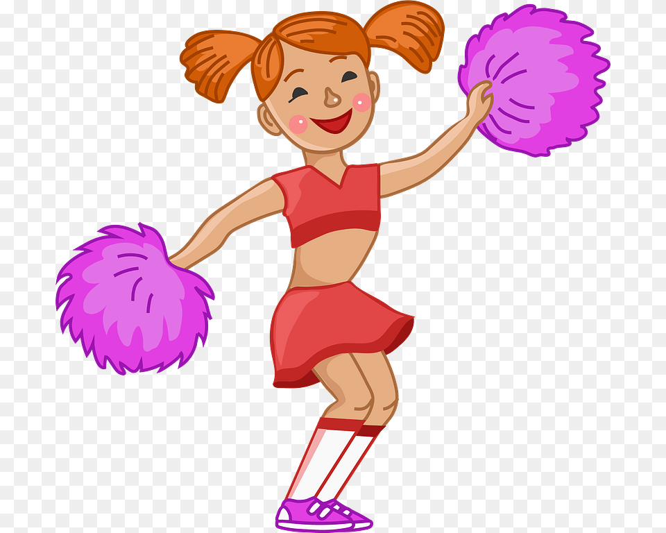 Cheerleader Clipart, Purple, Baby, Person, Book Png Image