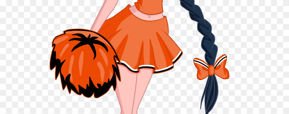 Cheerleader Clipart Orange, Adult, Female, Person, Woman Png