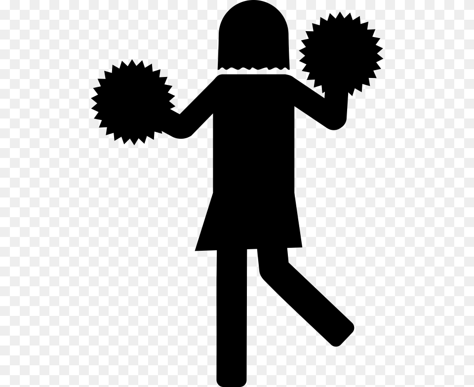 Cheerleader Icon, Gray Free Transparent Png