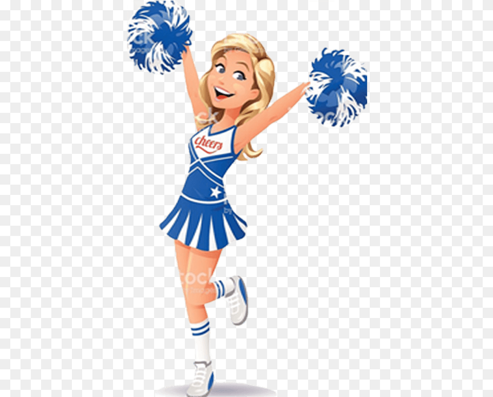 Cheerleader Illustration, Person, Face, Head, Dancing Free Png Download