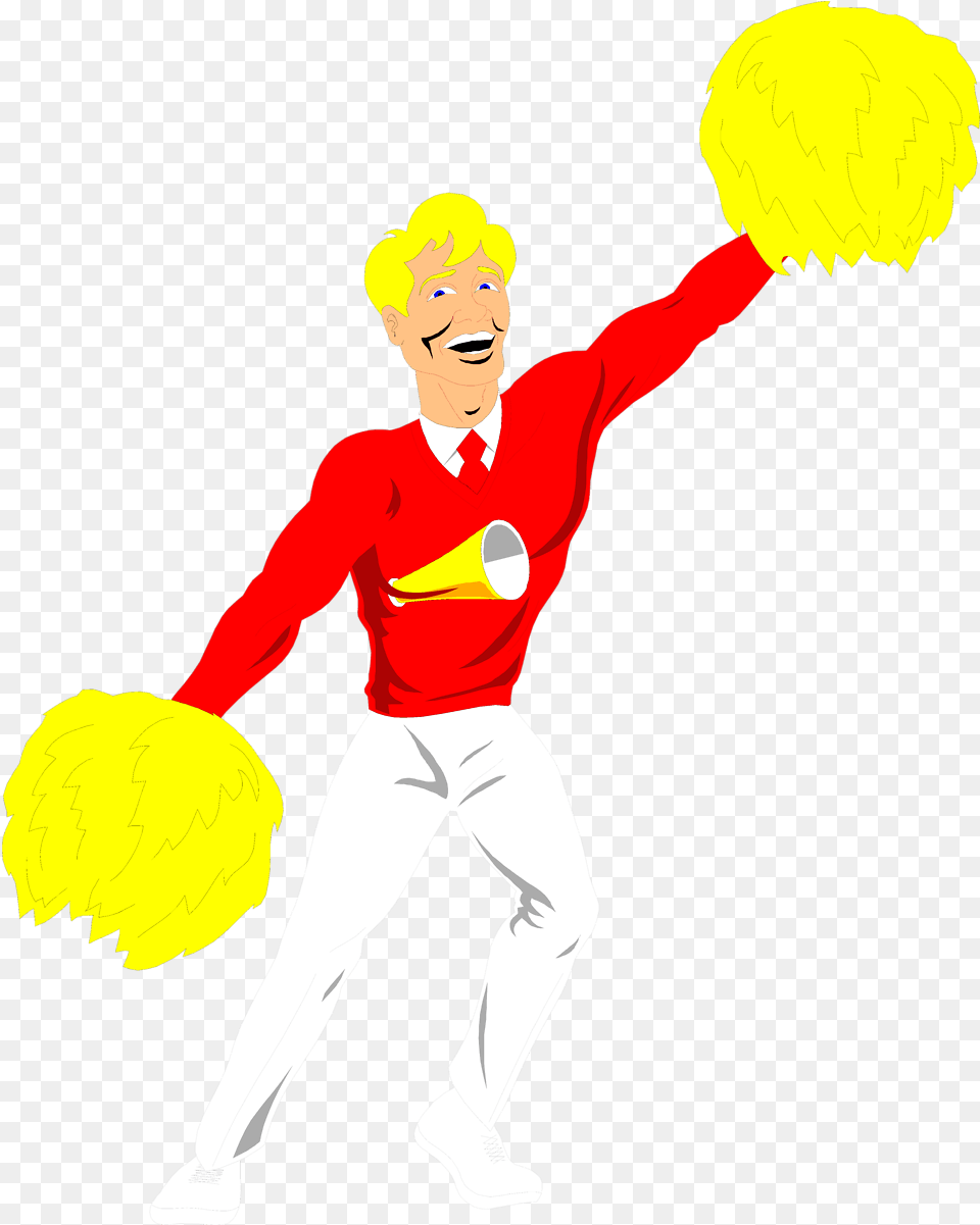 Cheerleader Man Cliparts 2 Clip Art, Boy, Child, Person, Male Free Png Download