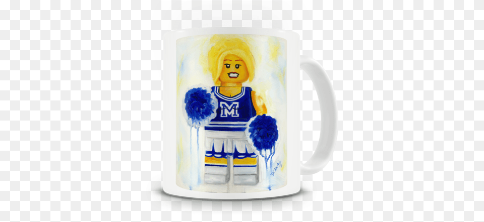 Cheerleader Mug Beer Stein, Cup, Face, Head, Person Free Png