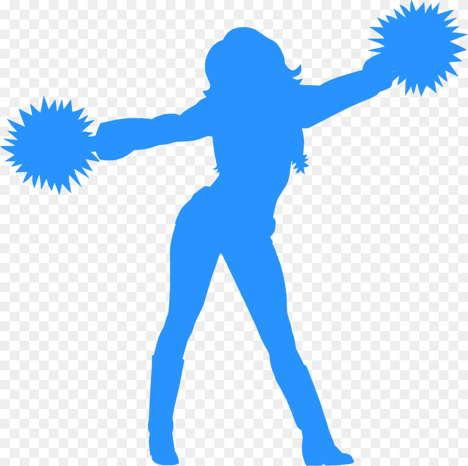 Cheerleader Silhouette, Person, Art Free Png Download