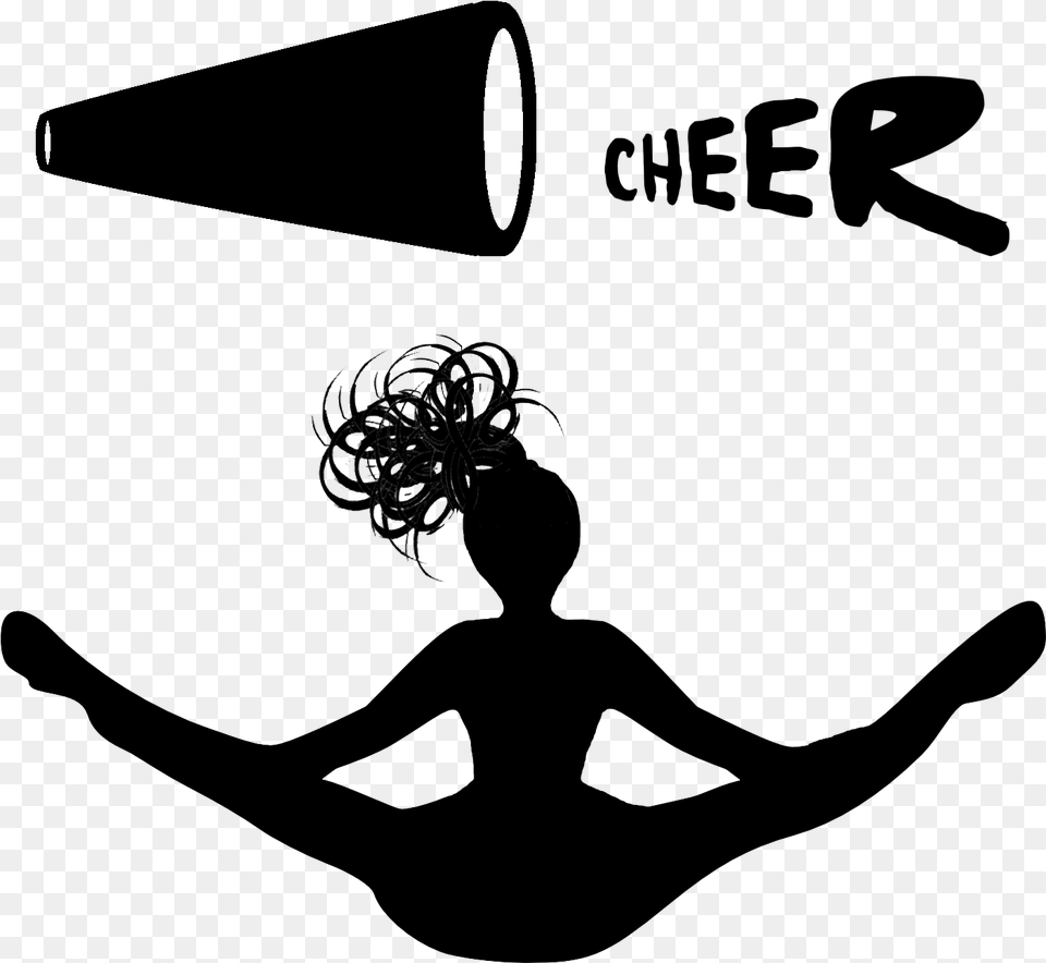 Cheerleader Silhouette Transparent Background, Person, Stencil Free Png