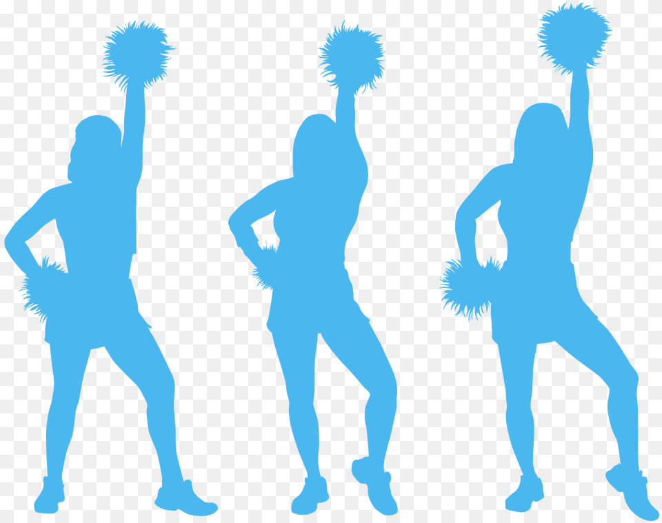 Cheerleaders Silhouette, Tool, Back, Body Part, Brush Free Png Download