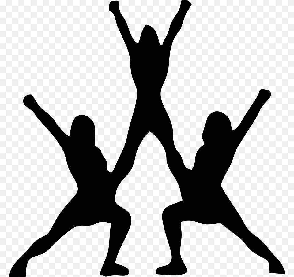 Cheerleading, Silhouette, Dancing, Leisure Activities, Person Free Png Download