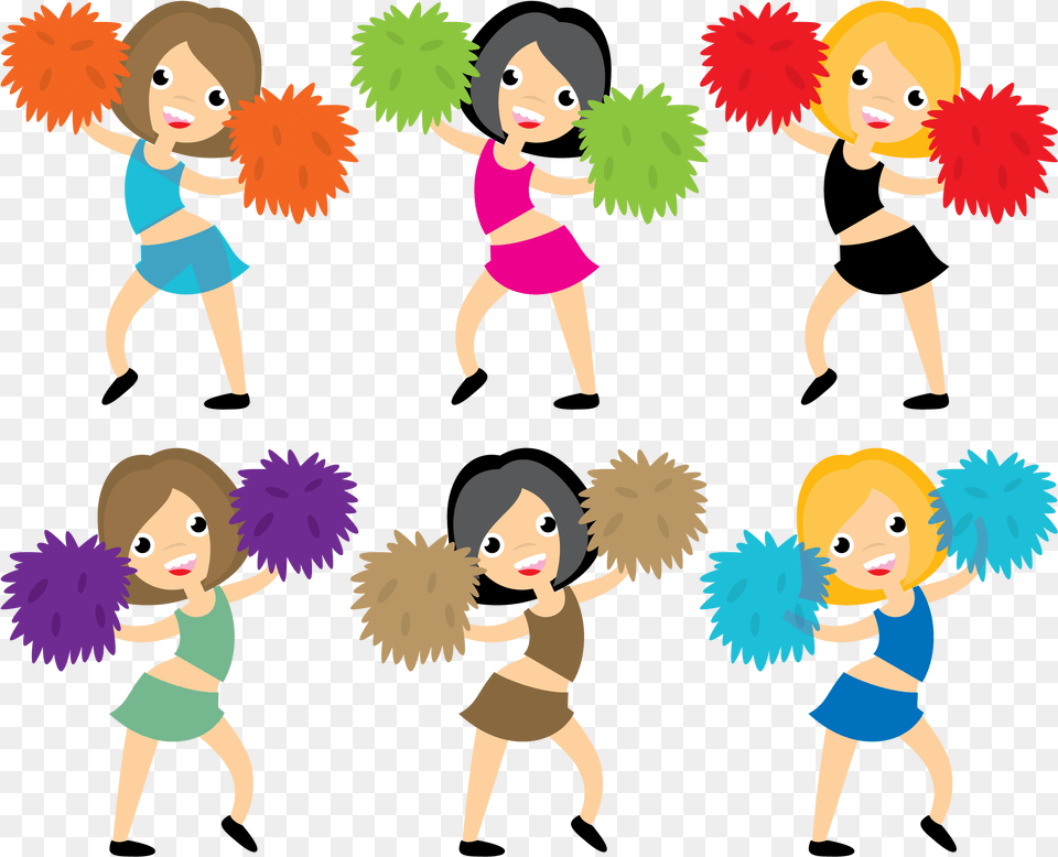 Cheerleading Cheerleader Pom Pom Euclidean Vector Cheerleading Cheerleader Pom Pom Cartoon, Book, Comics, Publication, Baby Free Png