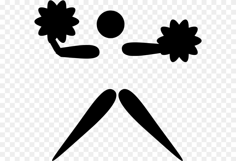 Cheerleading Pictogram Converted Cheerleading, Gray Free Png