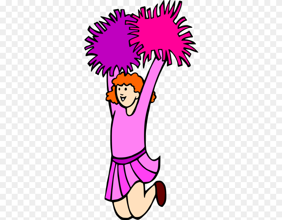 Cheerleading Pom Pom Joke Woman Megaphone, Purple, Book, Comics, Person Free Png Download