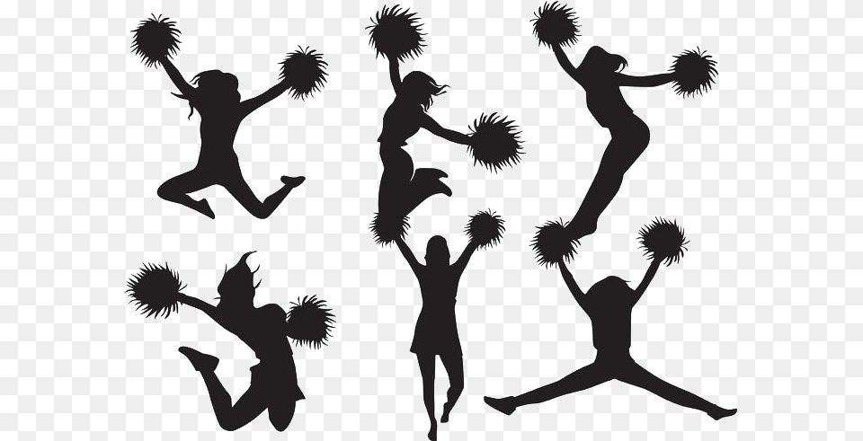 Cheerleading Scalable Vector Graphics Clip Art Cheerleader Silhouettes, Dancing, Leisure Activities, Person, Silhouette Free Transparent Png