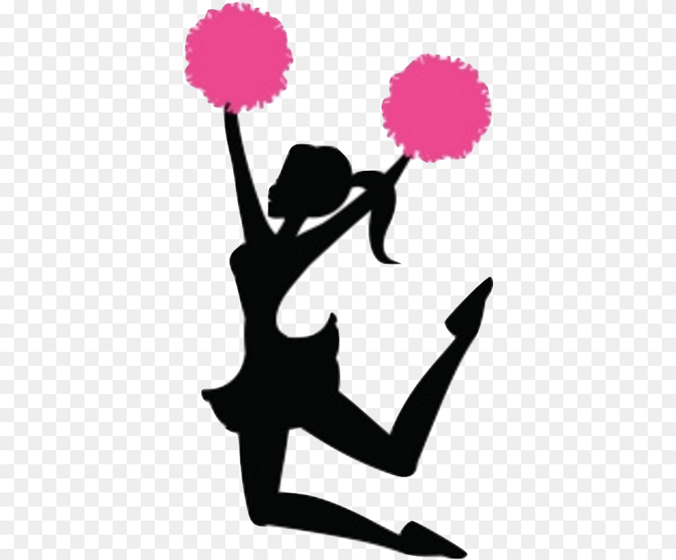 Cheerleading Silhouette Clipart, Carnation, Flower, Plant, Person Png Image