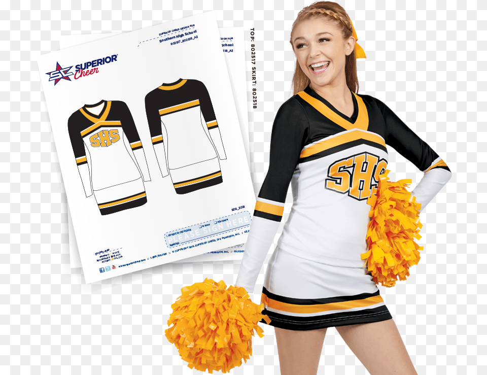 Cheerleading Uniform, Clothing, Shirt, Adult, Person Png Image
